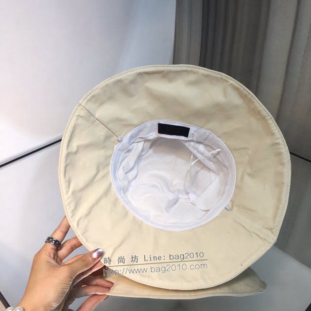 Prada新品女士帽子 普拉達大帽檐漁夫帽遮陽帽  mm1248